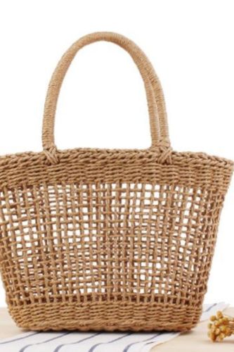 Ins Portable New Hollow Woven Bag Holiday Outing, Vegetable Basket, Trendy Personalized Straw Bag