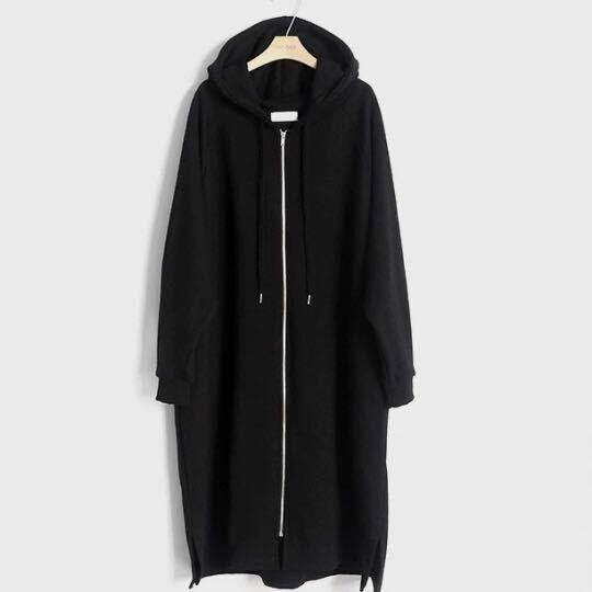 2021 Winter New Korean Hooded Collar Loose Soild Color Women Coats Casual Zippers 4 Colors Pockets Trench