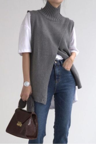 New Loose Sleeveless Sweater Spring Autumn Women Vest Sweaters Knitting Joker Knitted Vests Wool Oversize Pullover