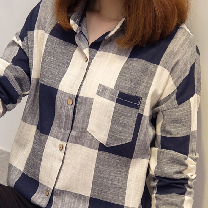 2021 New Womens Tops And Blouses Women Autumn Plaid Shirts Ladies Casual Long Sleeve Blusas Mujer Invierno Women Chemisier Femme
