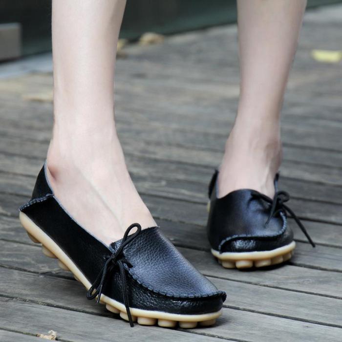 Women's Round Toe Solid Shallow Soft Sole Comfortable Loafers