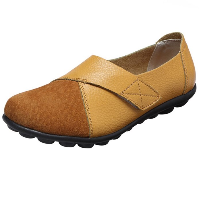 Orthopedic PU Leather Loafers Soft Sole Casual Flats Shoes for Women Students