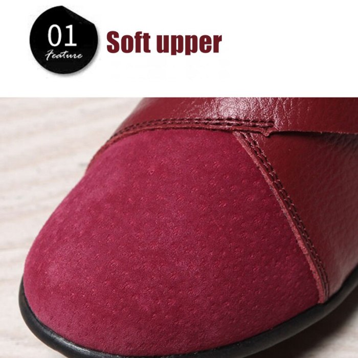 Orthopedic PU Leather Loafers Soft Sole Casual Flats Shoes for Women Students
