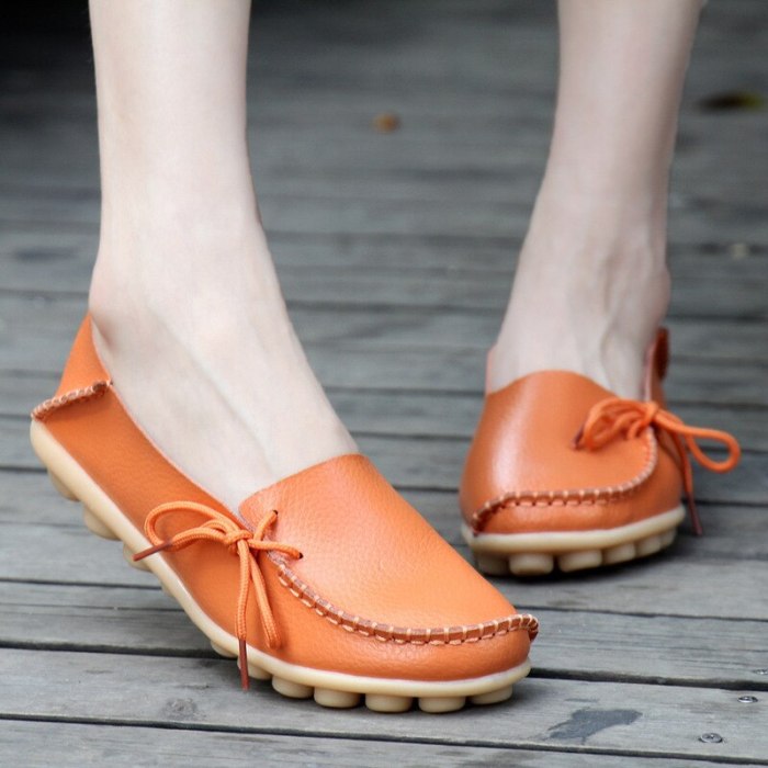 Women's Round Toe Solid Shallow Soft Sole Comfortable Loafers