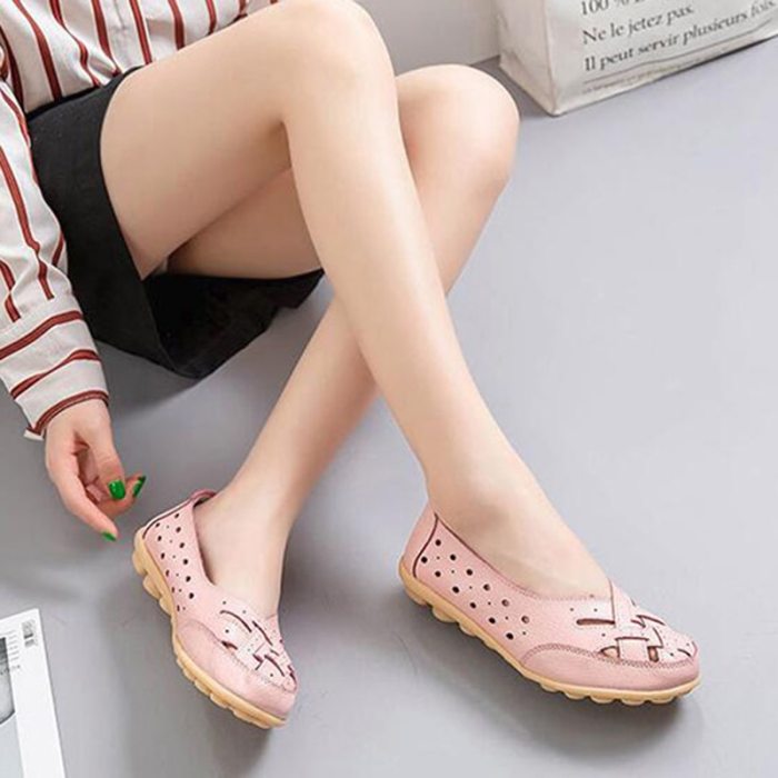 Leather Soft Bottom Women Flats Mother Shoes Comfort 2021 Platform Ballet Shoes For Women Shoes Woman Vulcanize Shoes
