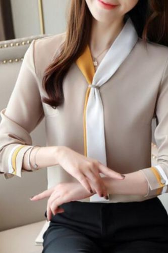 Korean Fashion Chiffon Women Blouses Women Shirts White Womens Tops and Blouses Office Lady Blusas Femininas Elegante