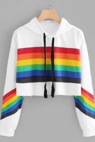Women Rainbow Print Sweatshirt