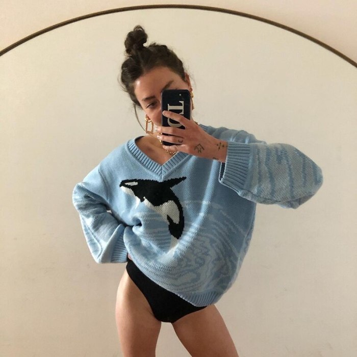 Sweet Y2k Girls Cute Cartoon Sweater Jumpers Women Autumn 2021 Funny Oversized Pullover Harajuku Fashion Female Knitted Sweaters