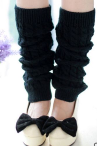 Punk Solid Black Cool Knit Long Socks Women Outdoor Knee High Elastic Leg Warmers Lady Warm Slim Gothic Hip-hop Rock Sock