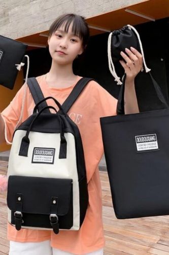 5 pcs sets canvas School Bags For Teenage Girls Women New Trend Female Backpack Nylon Women Backpack Child Student Shoulder Bag