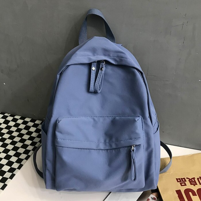 New Trend Canvas Solid Color School Bag