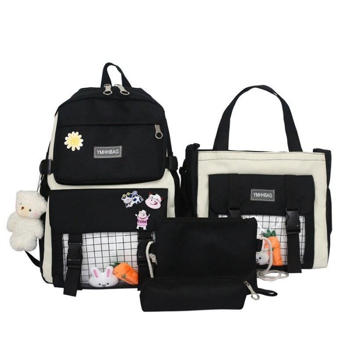 Cute Women Backpack Sets Kawaii School Bags For Teenager Girls 2021