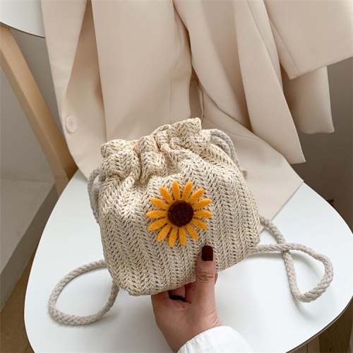 Straw Woven Cute Bucket Bag