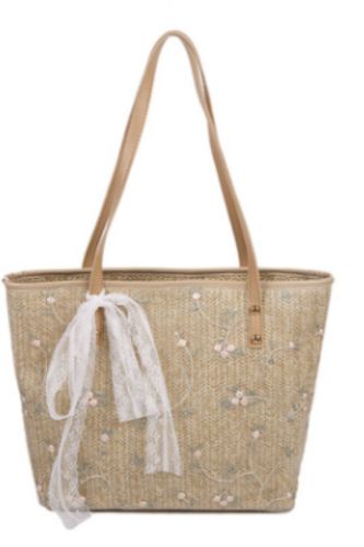 Women Knitted Straw Large Capacity Shoulder Bag