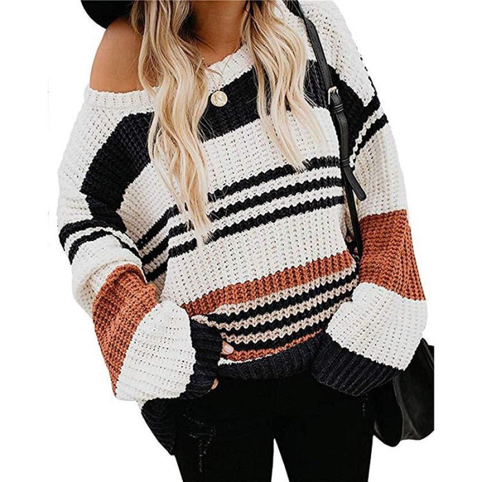 Women Knitted Sweater Pullover Long Sleeve Solid Color Warm Jumper Autumn Winter Female Soft Clothes