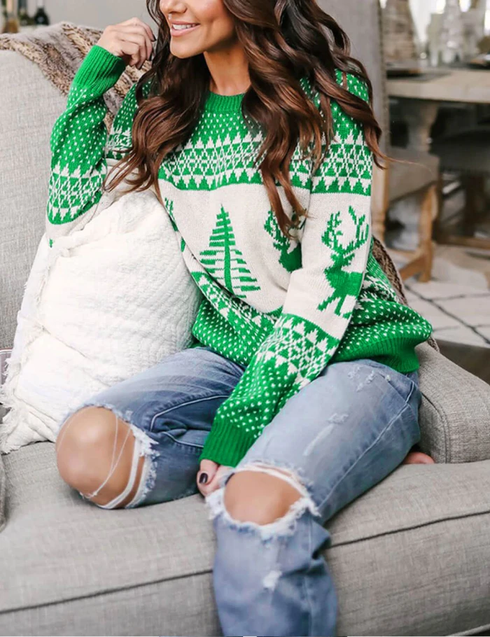 Autumn and winter women's sweater new Christmas fashion Pullover Sweater sweater women's stock