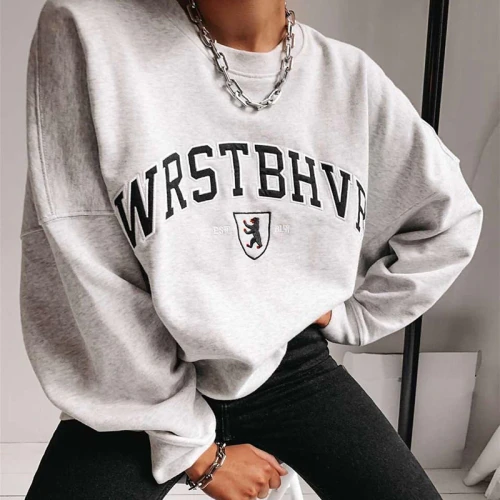 Women Fashion Vintage Printing Sweatshirt