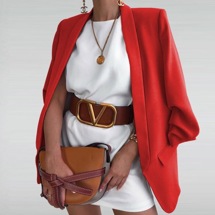 2021 New Autumn Fashion Lapel Slim Cardigan Suit Office Elegant Solid Color Jacket Casual Street Modern Women's Formal Jacket