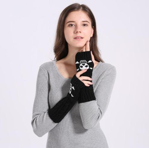 Long knitted winter gloves without fingers | skeleton gloves Ski gloves Fingerless fashionable warm gloves for men and women