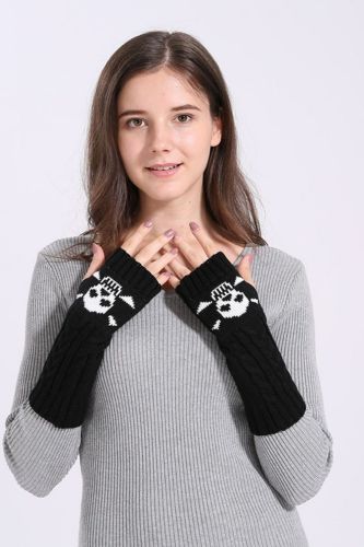 Long knitted winter gloves without fingers | skeleton gloves Ski gloves Fingerless fashionable warm gloves for men and women