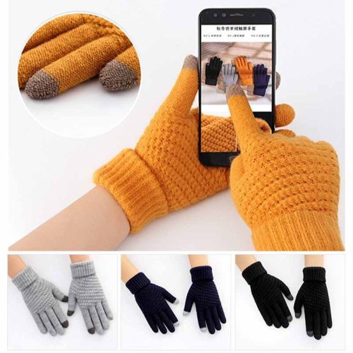 Women's Gloves Winter Touch Screen Handchoenen Black Gloves Mujer 2021 Promotion Hiver Femme Rekawiczki Gant Luva Eldiven