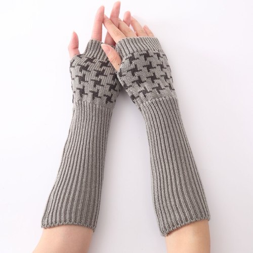 New Women Embroidered Spring Autumn Winter Arm Warmers Sleeves Arms For Woman Girls Solid Color Fingerless Gloves Arm Warmer