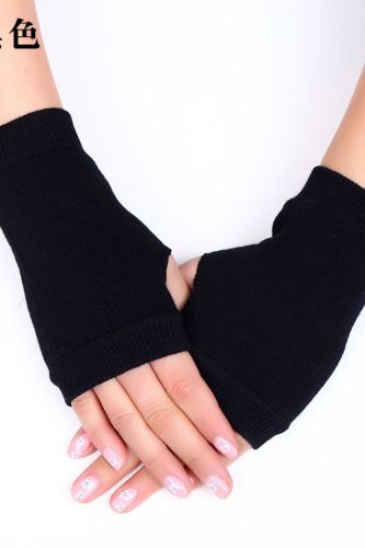 1 Pair Women Solid Cashmere Warm Winter GlovesWinter Gloves Female Fingerless Gloves Women Hand Wrist Warmer Mittens