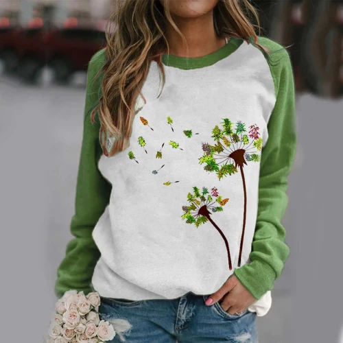 Women Casual Print Sweatshirts