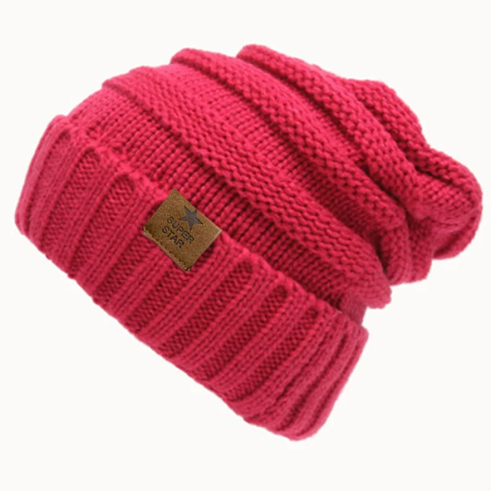 Winter Brand super star caps lady warm Winter Hat For Women Girl 'S Hat Knitted Beanies Cap Hat Thick Women'S Skullies Beanies