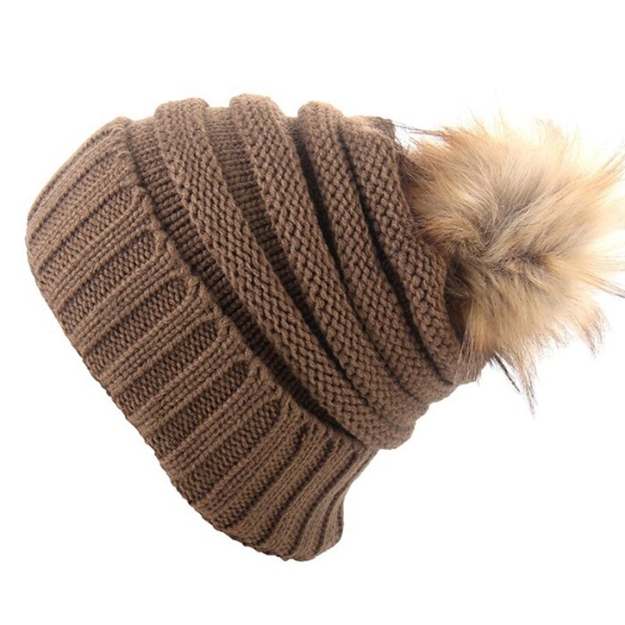Winter Knitted Hat Thick Soft Warm Baggy Crochet Caps Men Women Wool Knit Ski Beanie Skull Slouchy Pompom Hat