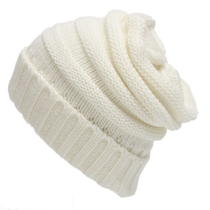 Men's and Women's Hats Autumn and Winter Outdoor Korean Style Flanging Leisure All-match Knitted Hat Woolen Hat