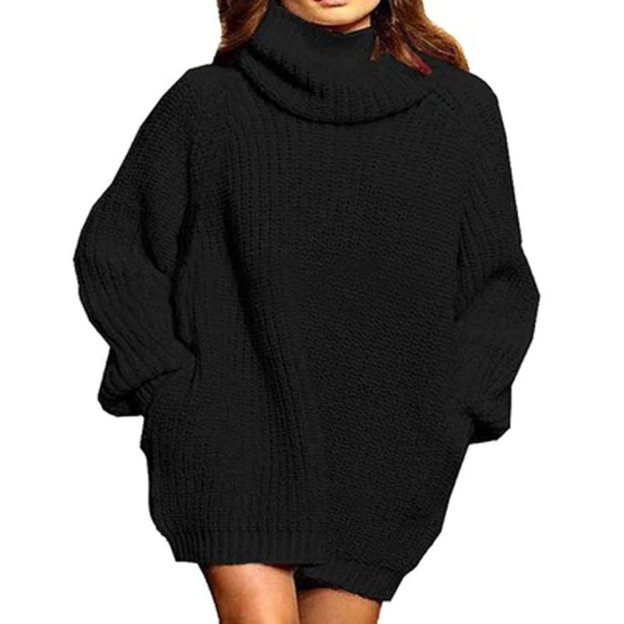 Woman Sweaters Pullover Women Long-Sleeved Solid Color Turtleneck Pullover Winter Sweater Winter Clothes Women pull femme