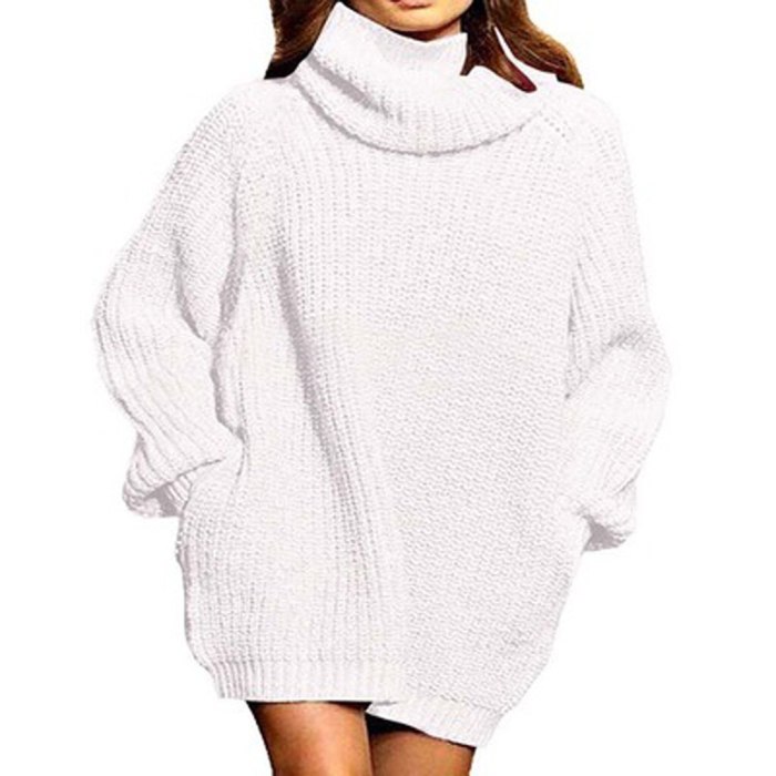 Woman Sweaters Pullover Women Long-Sleeved Solid Color Turtleneck Pullover Winter Sweater Winter Clothes Women pull femme