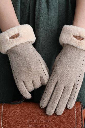 Fashion Women's Winter Gloves Touch Screen Wool Plus Velvet Warm Mittens Women's Winter Outdoor Sport Driving Cycling Cold Glove