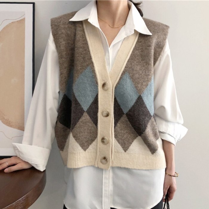 Women Loose Knitted Chic Sweater Vest