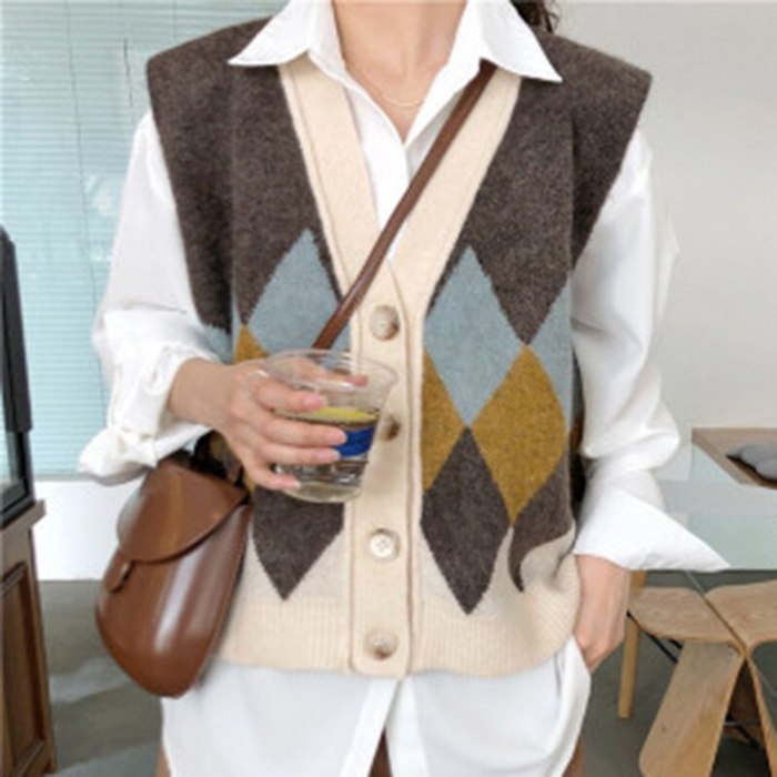 Women Loose Knitted Chic Sweater Vest