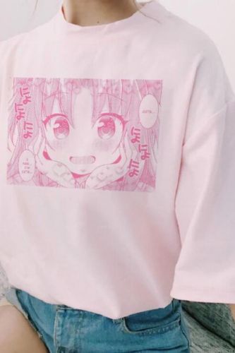 Women's T-shirt Cute Anime Girl Shirt Japanese Hunter XX T-shirt Vintage Harajuku Streetwear Loose Tops Punk Gothic Summer Tees