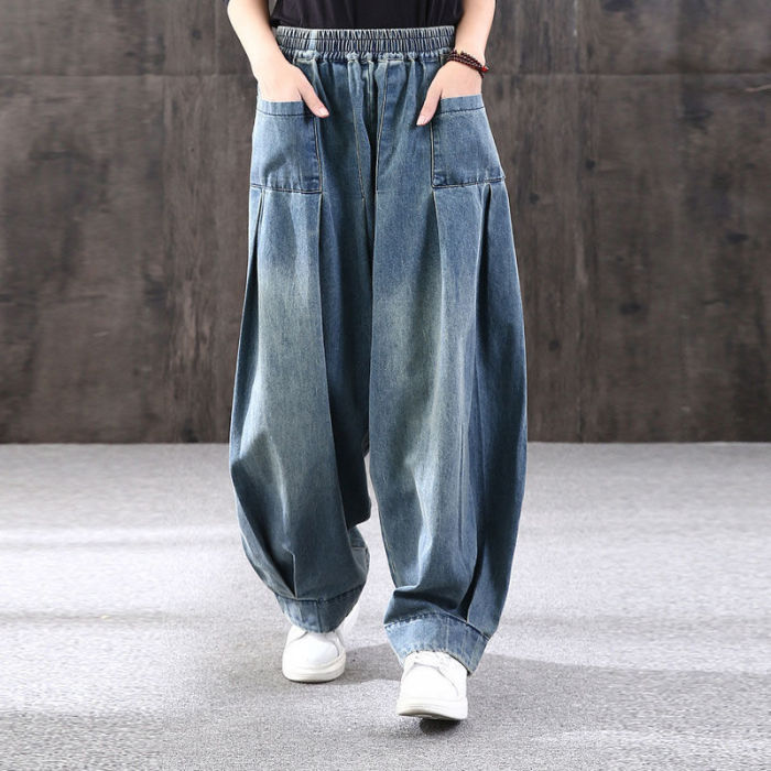 New Baggy Oversize Jeans Women Denim Casual Cross Pants Female Vintage ...