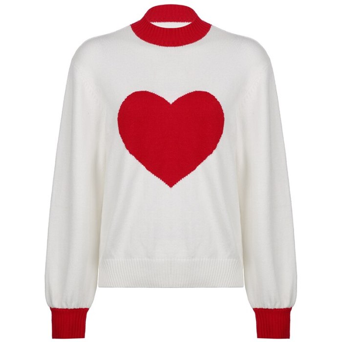 Vintage Heart Patchwork Sweater