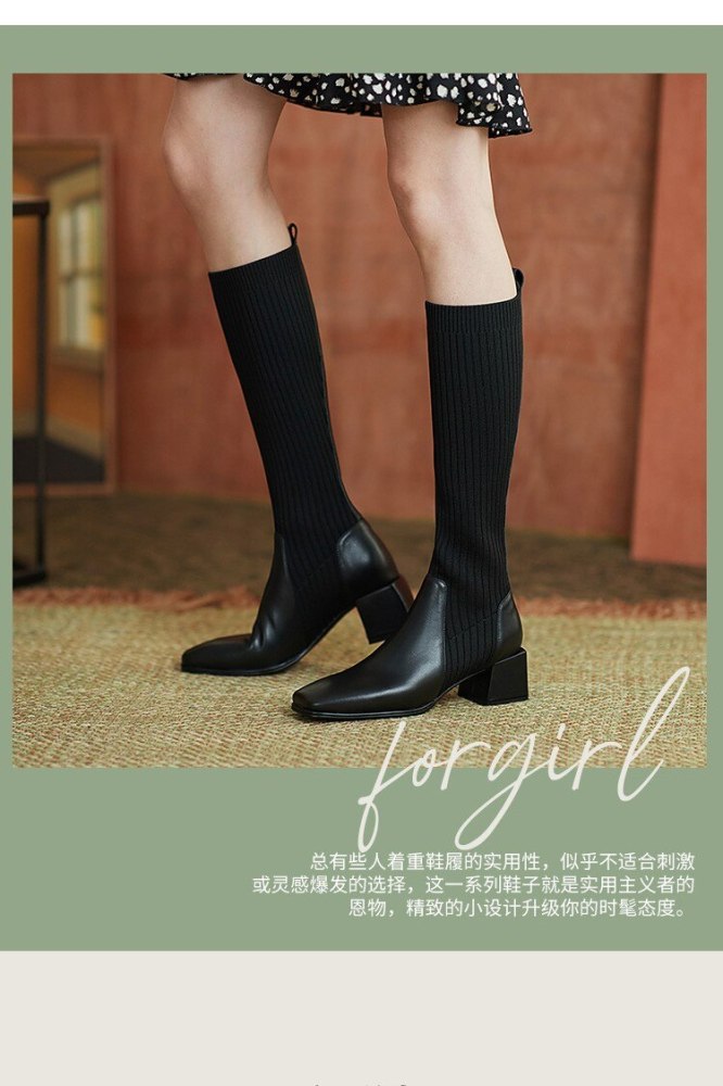 Sock Boots Women 2021 Winter New High Quality Platform Casual Knitting Warm Chelsea Botas Sexy Designer Chunky Motorcycle Boots