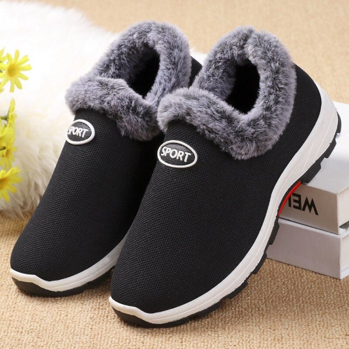 Shoes Women 2021 Winter  Cloth Shoes Women's Cotton Shoes Middle-aged and Elderly Plus Velvet Thickening Non-slip Warmth Fashion