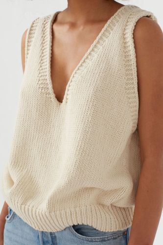 Autumn Solid Fashion Casual Knitted Vest V-neck