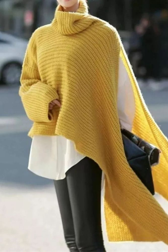 Fashion Autumn Women Knitted Turtleneck Sweaters