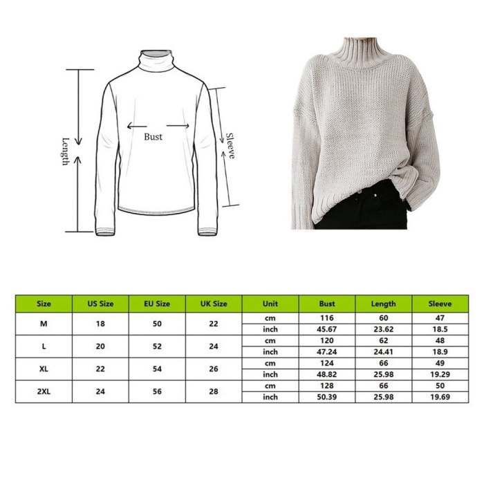 Autumn Winter Women Knitted Turtleneck Sweater 2021 Casual Ribbed Pullover Sweater Jumpers Batwing Long Sleeve Loose Tops Femme
