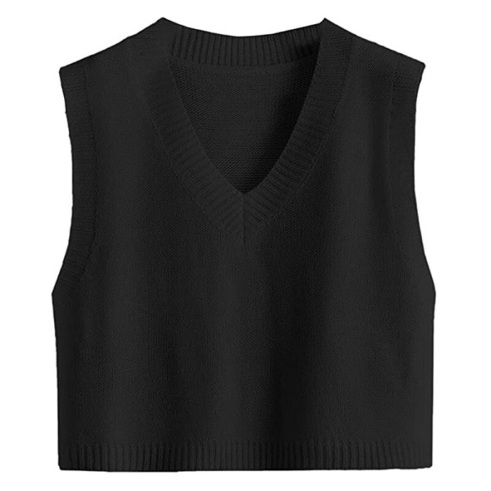 Autumn Women's V Neck Short Sleeveless Sweater Vest