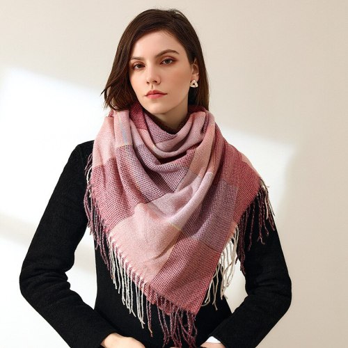New Plaid woman winter scarf  female square shawls cashmere winter wraps Checked winter hijab scarf Gift wholesale