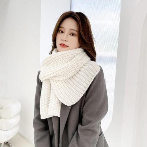 women scarf  wool female student long thick warm knitting white black red khaki winter scarf