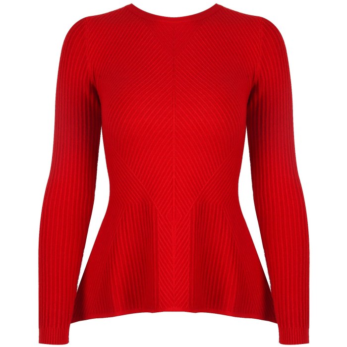 European and American women's 2021 autumn and winter new fashion casual ruffled hem long-sleeved pullover sweater top