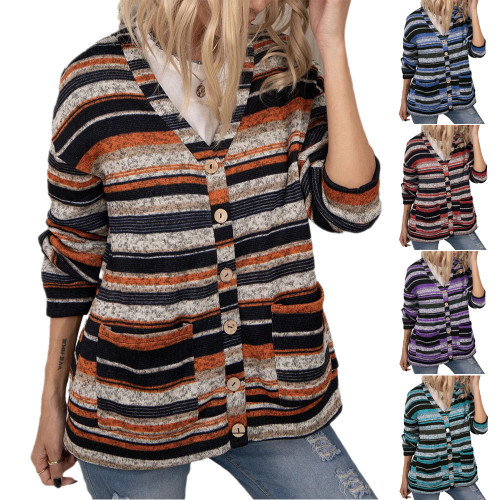 Woman Casual All-match Single-breasted Knitted Cardigan
