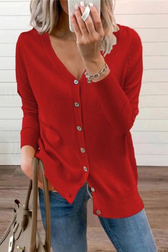 V Neck Knitting Cardigan Women Coat Long Sleeve Clothing Ladies Fuzzy Cardigan Woman Solid Color Bottoming Knit Sweaters Clothes